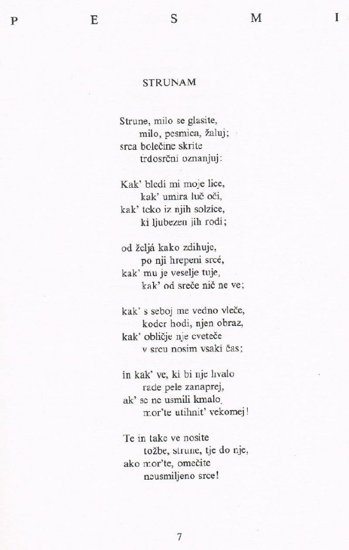 PRESEREN, FRANCE - Poezije in Pisma