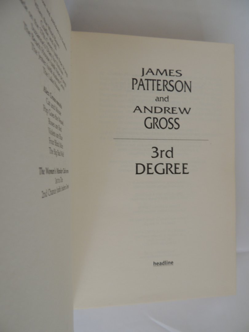 Patterson, James Gross, Andrew - 3rd Degree - Third Degree