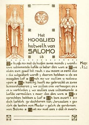 (LECK, Bart van der) - Het Hooglied van Salomo. Verlicht en versierd door B.A. v.d. Leck en P.J.C. Klaarhamer.