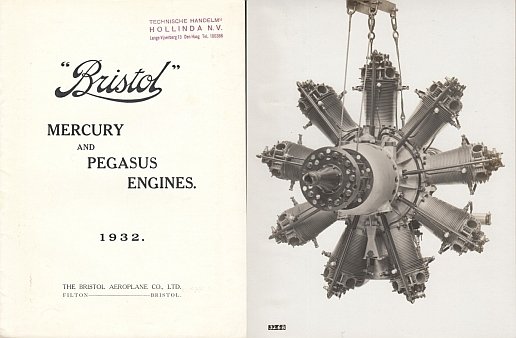 AIRCRAFT ENGINES - Collection of original photos and publications of the Bristol Aeroplane Company, 1932 and 1933.