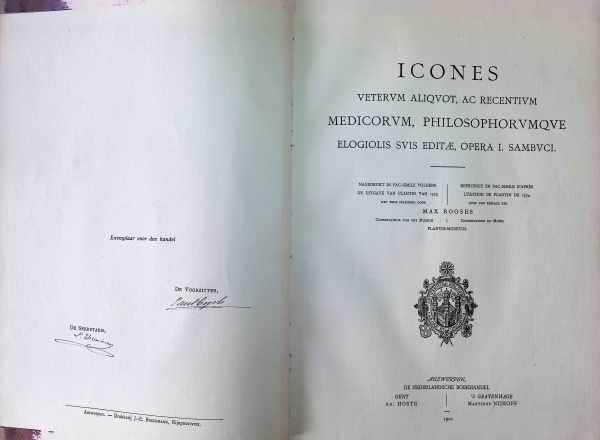 Max Rooses - Icones Veterum Aliquot, Ac Recentium Medicorum, Philosophorumque Elogiolis suis Editae, Opera I. Sambuci