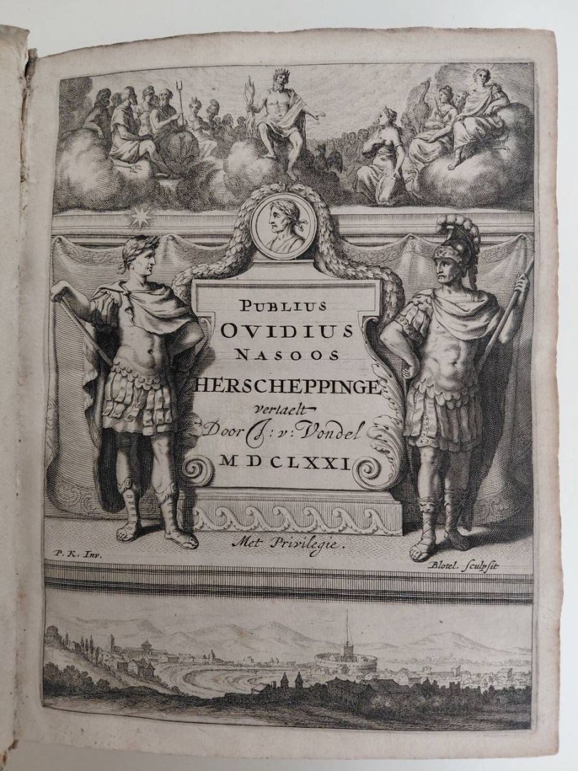 Publius Ovidius Nazoos. - Herscheppinge. Vertaelt door J. v. Vondel.