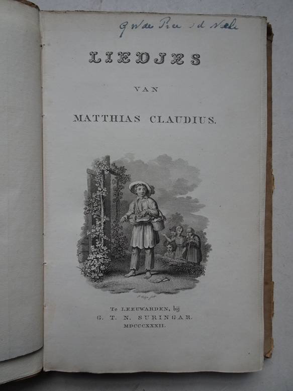 Tollens, H.. - Liedjes van Matthias Claudius.