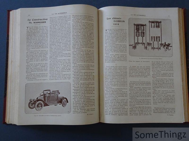 Charles Faroux (redacteur en chef). - La Vie Automobile - paraissant tous ses samedis. Treizième année, 1913, deuxième semestre: livraisons 614 à 639 inclus.