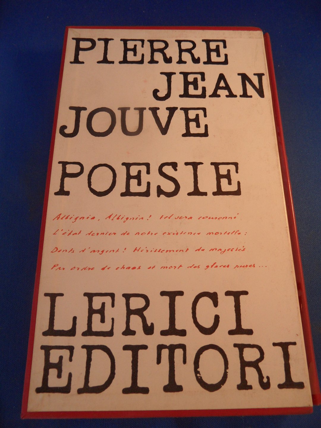 Jouve, Pierre Jean - Poesie