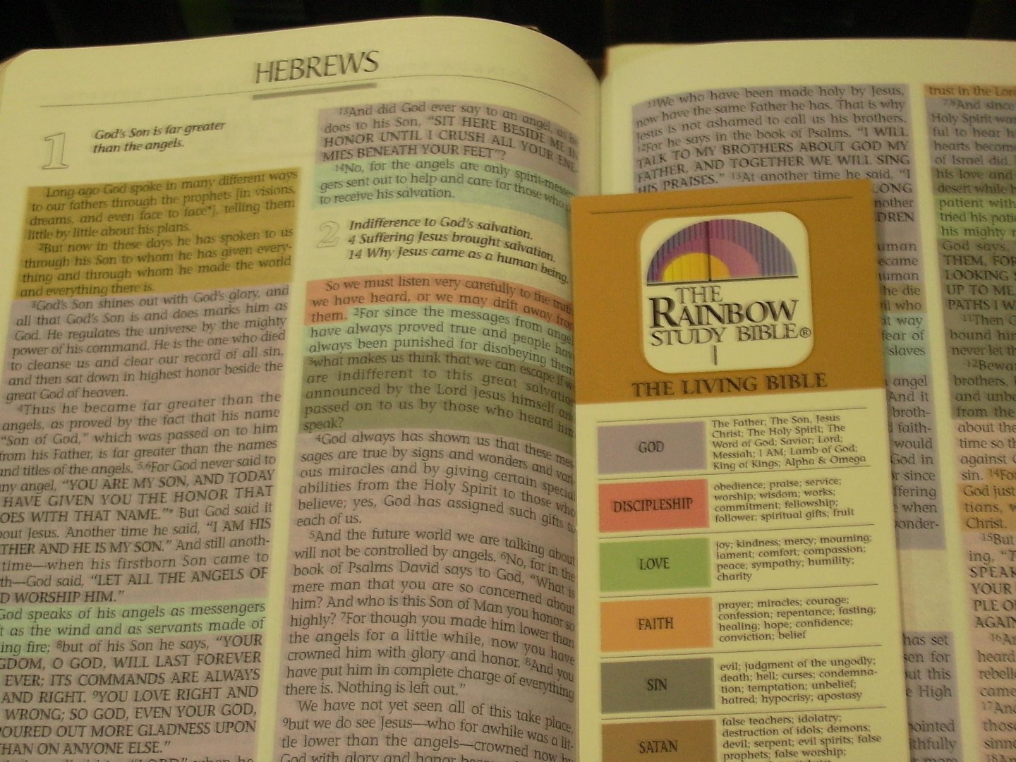 God - The Rainbow Study Bible, Living Bible Edition