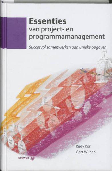 Kor , Rudy . & Gert Wijnen . - Essenties van Project- en Programmamanagement .  ( Succesvol samenwerken aan unieke opgaven . ) Projectmanagement is méér dan een paar checklisten afwerken. Het draait juist om evenwichtige aandacht voor de hoofdrolspelers, de methode, -