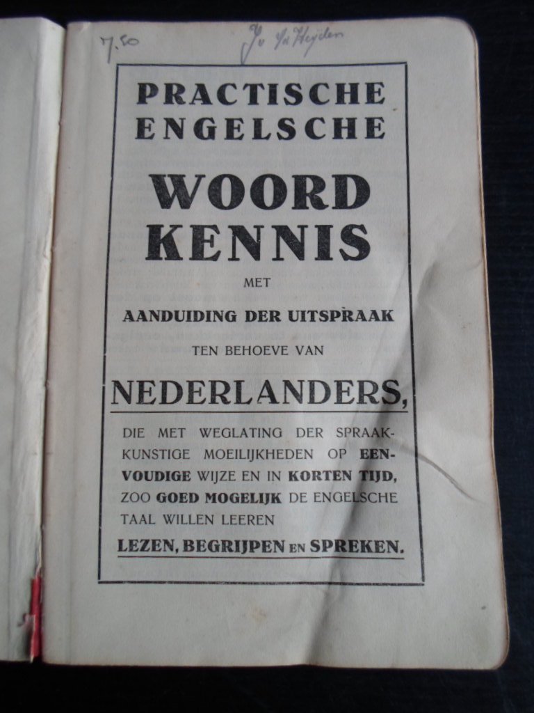  - Engelsche Woord-Kennis voor Nederlandsche Emigranten