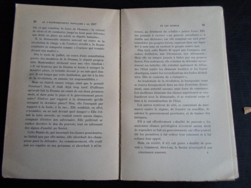 Kerenski, Alexandre - L’Expérience Kerenski