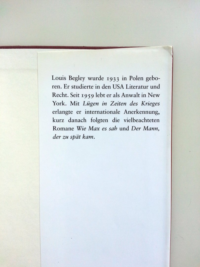 Begley, Louis - Schmidt (DUITSTALIG)