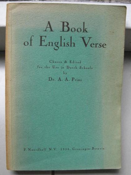 Prins, Dr.A.A. - A Book of English Verse
