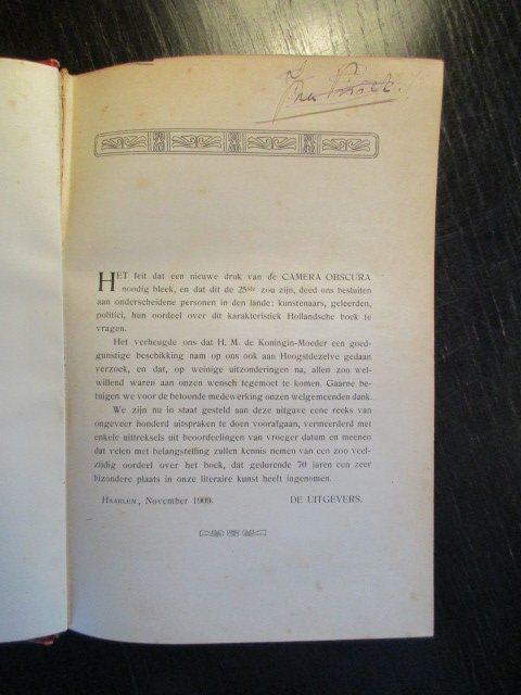 Hildebrand - Camera Obscura, 25e druk