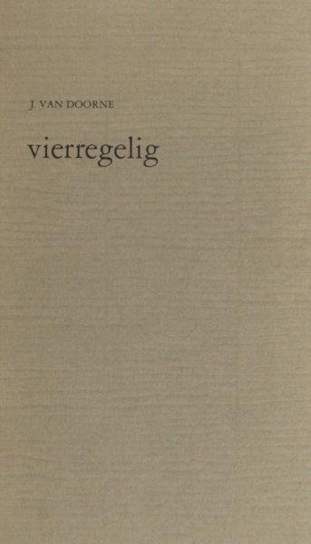 Doorne, J. van. - Vierregelig.