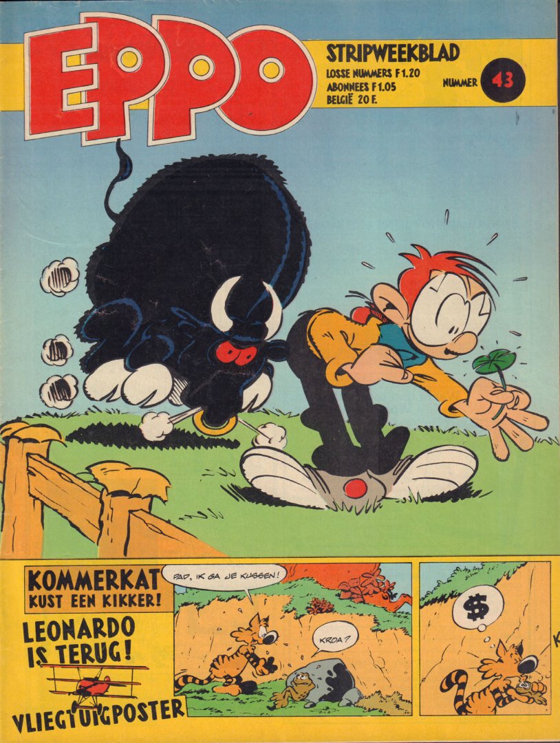 Diverse auteurs - Stripweekblad Eppo / Dutch weekly comic magazine Eppo 1979 nr. 43 met o.a./with a.o. DIVERSE STRIPS / VARIOUS COMICS a.o. STORM/ AGENT 327/STEF ARDOBA/STEVEN SEVERIJN/ROEL DIJKSTRA/LUCKY LUKE/EPPOSTER FOKKER DR-1 (Tekening Thijs Postma)  goede staat