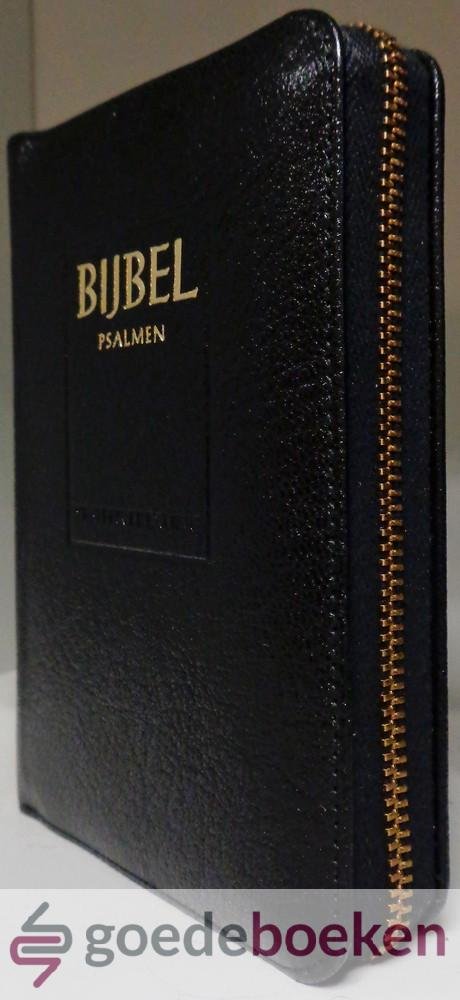 Statenvertaling - Bijbel  612811, zwart  *nieuw* --- Statenvertaling + Psalmen en 12 Gezangen. Leren band, Goudsnee, Index, Rits, Ritmisch