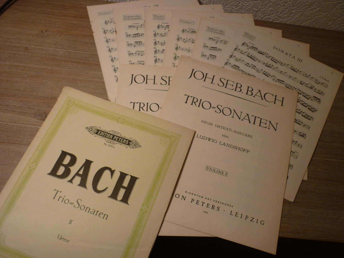 Bach; J. S. (1685-1750) - Trio Sonaten II Score and parts