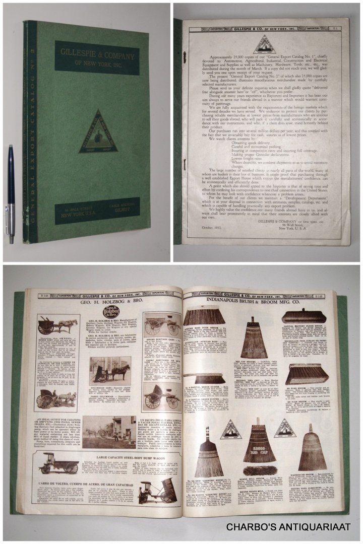 GILLESPIE & COMPANY OF NEW YORK, - General export catalog No. 2.