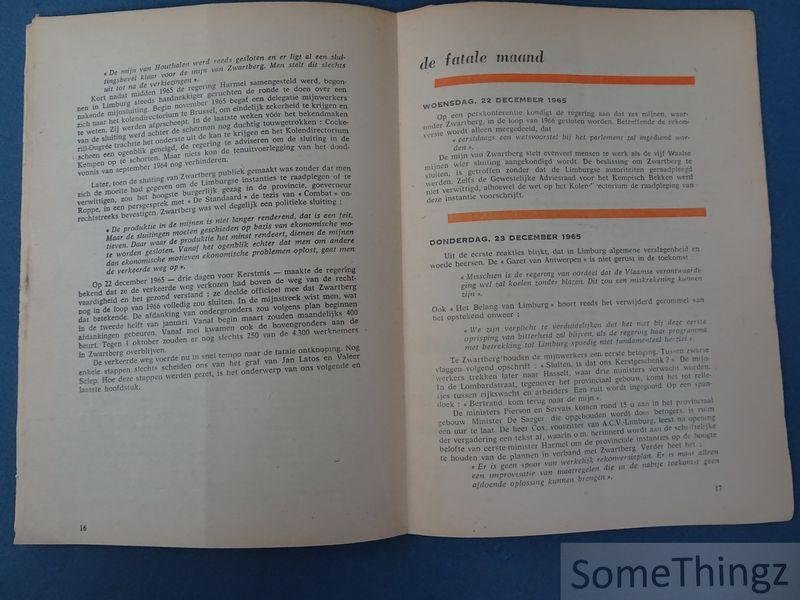 N/A. - Kommissie 'Zwartberg' der Volksunie / jaak Cuppens - Witboek van de Volksunie over Zwartberg