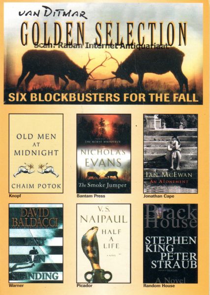 Naipaul, V.S. e.a. - Prentbriefkaart: Golden selection, Six blockbusters for the fall