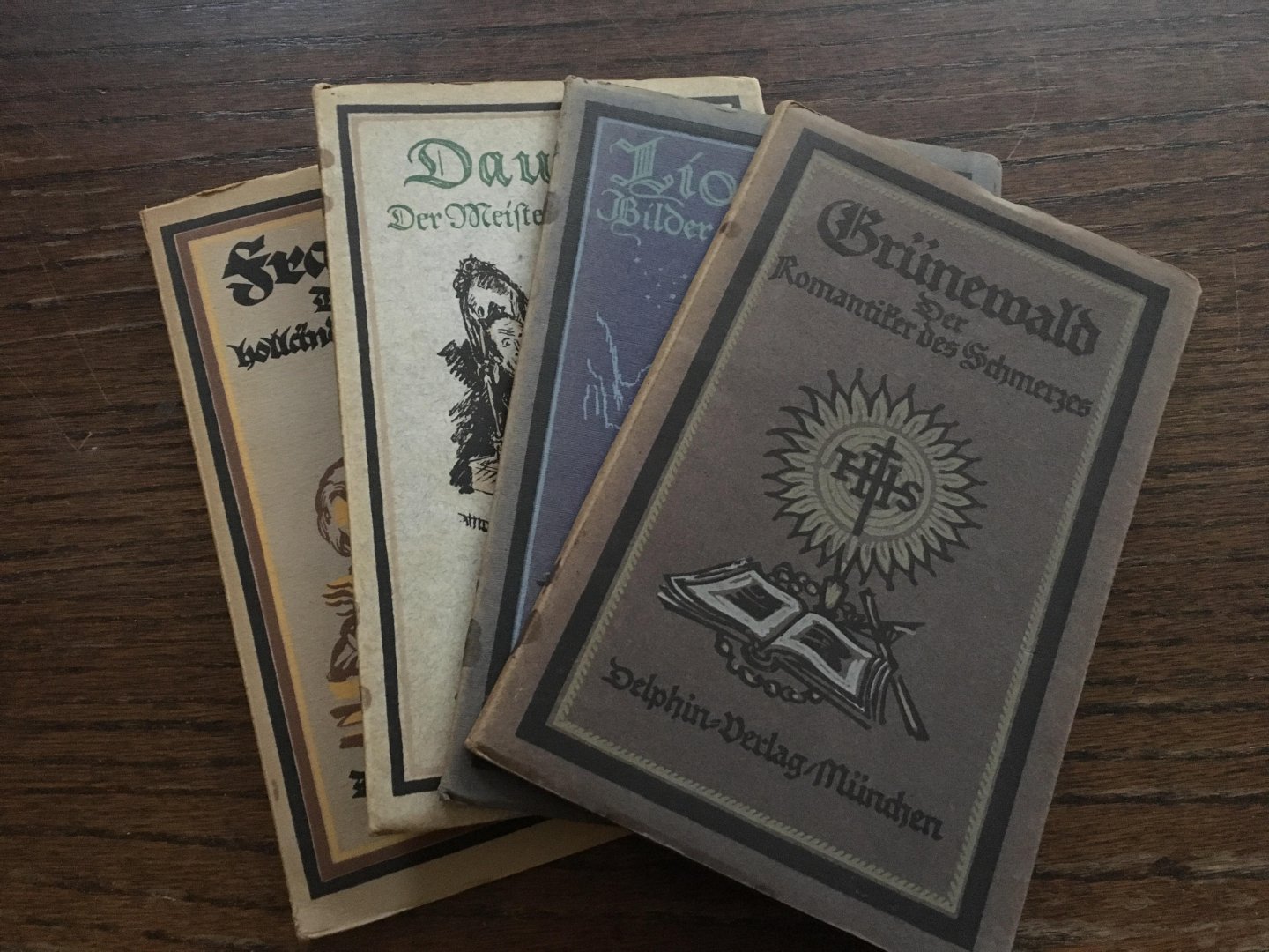 Breconi, maner, Rümann, kehrig - 4 boekjes; Frans Hals, Maumier, Geunewald, Lionardo