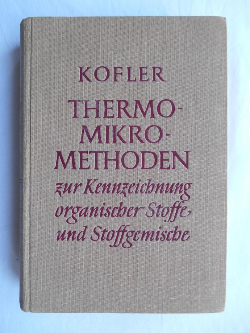 Kofler, L. en A. - Thermo-Mikro-Methoden