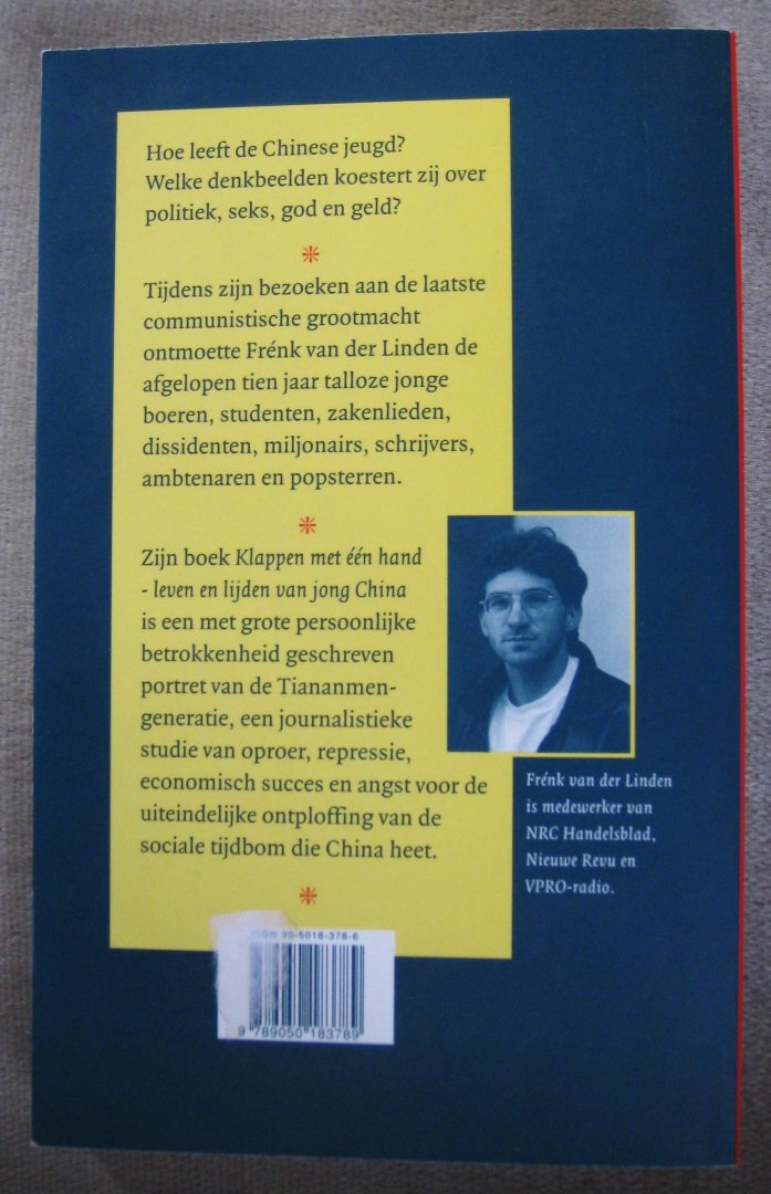 Linden, F. van der   -  Linden, Frank van der - Klappen met één hand    -   Leven en lijden van jong China