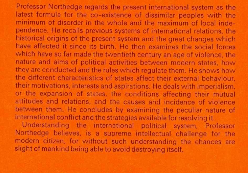 Northedge, F.S. - The international political system