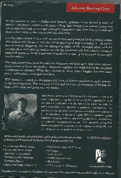 Shapero, Rick - Wild Animus  (Advance Reading Copy)