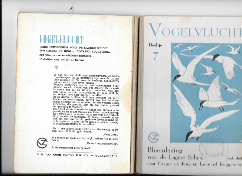 Jong, Casper de/ Leonard Roggeveen - Vogelvlucht deel 5; bloemlezing voor de lagere school