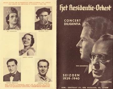 RESIDENTIE-ORKEST, Het - Concert Diligentia seizoen 1939-1940.