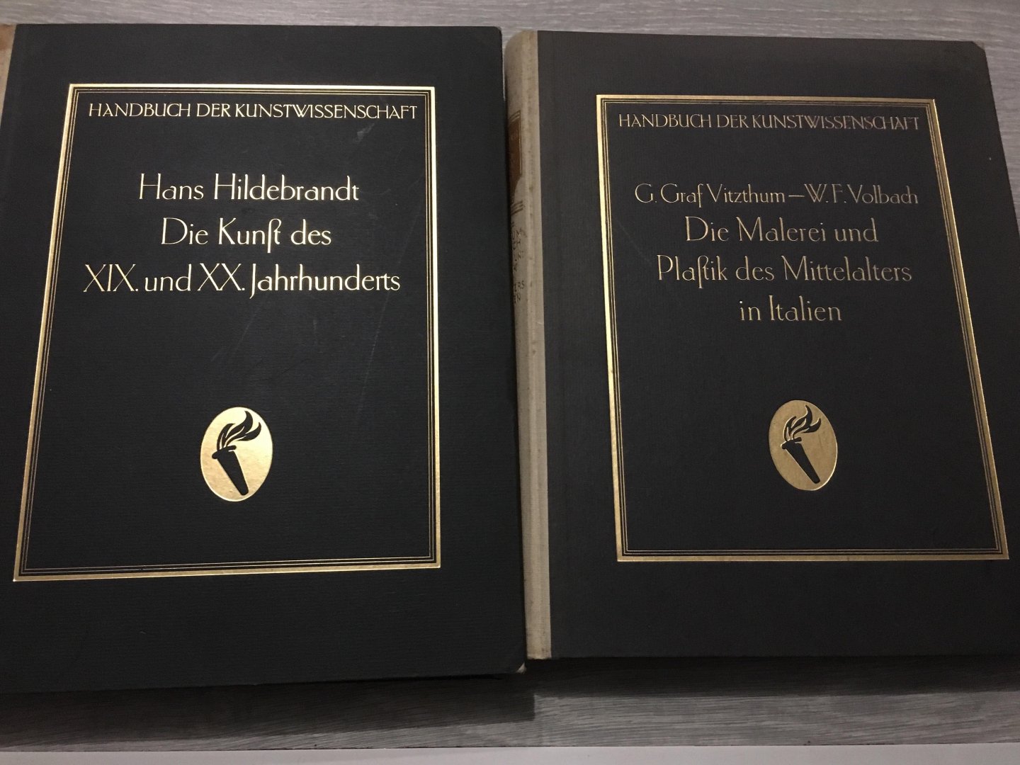 Dr. Georg Graf Vitzthum, Dr. W.F. Volbach-Berlin, Dr. Hans Hildebrandt - 2 teilen; Die malerei und plastik des mittelalters in italien, Die kunst des 19. Und 20. Jahrhunderts