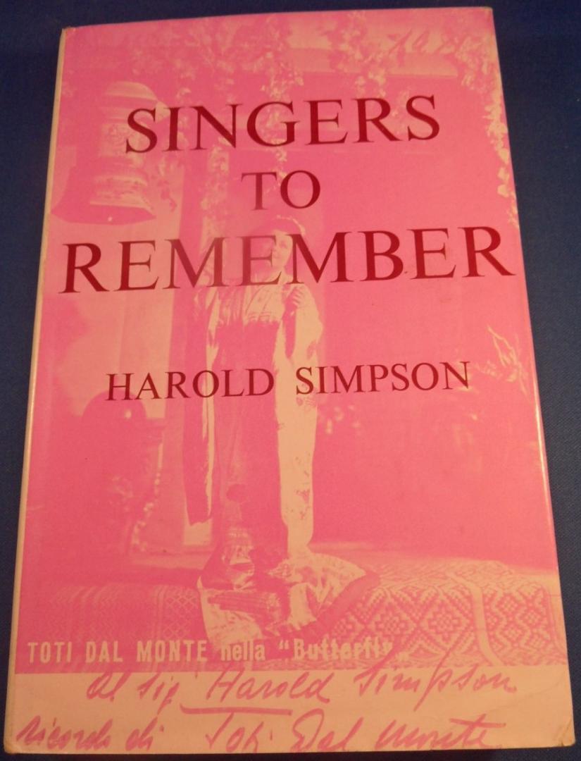 Simpson, Harold - Singers to remember