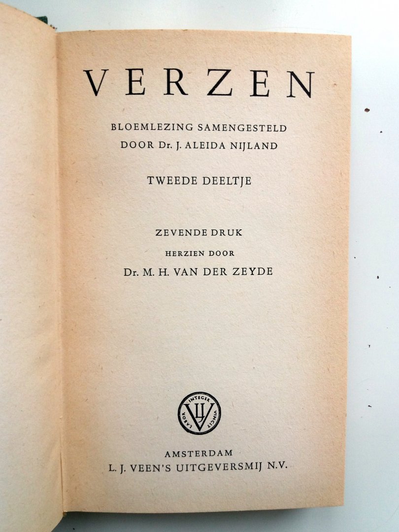 Nijland, Dr J. Aleida (Samenstelling) - Verzen (deel II)