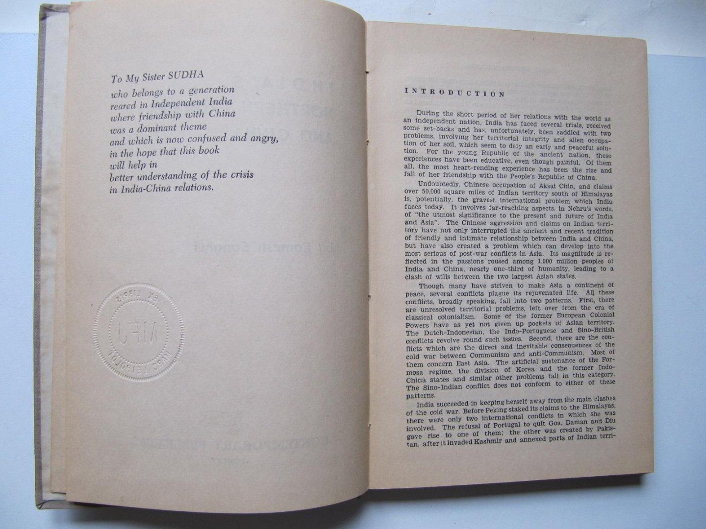 Ramesh Sanghvi - India's Northern Frontier and China