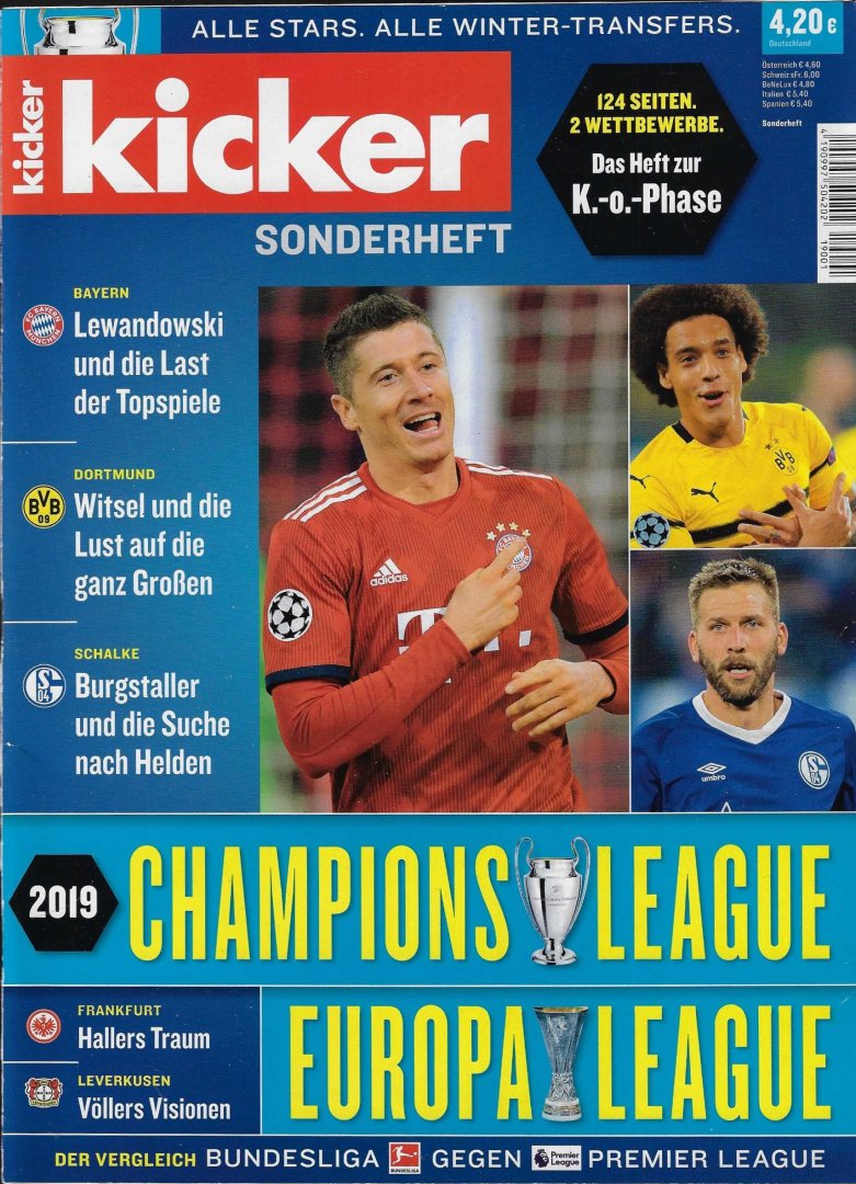 Mehrere - Kicker Sonderheft Champions League Europa League 2019