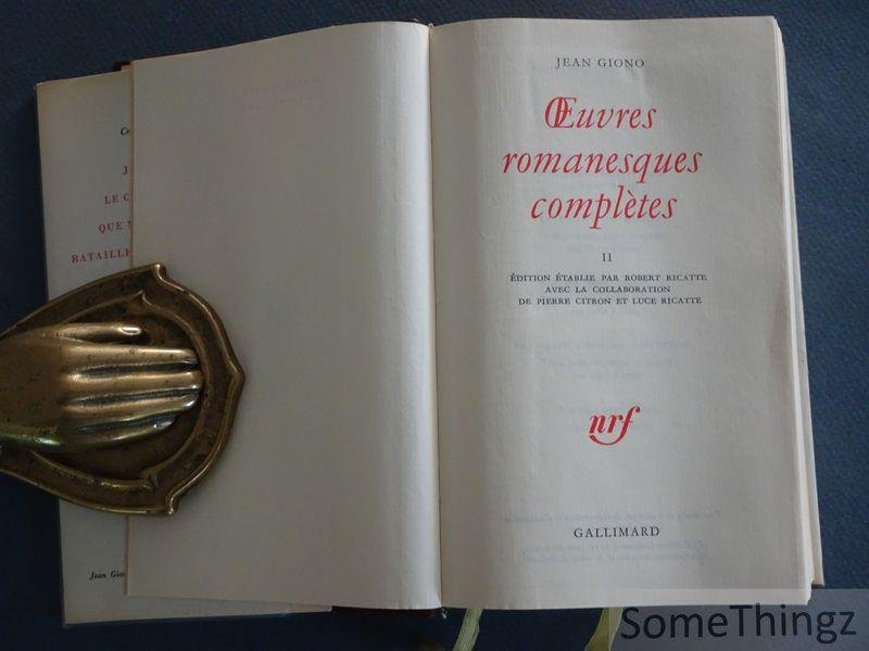 Jean Giono / Robert Ricatte (editor),  Pierre Citron et Luce Ricatte (collab.) - Oeuvres romanesques complètes. Tome II.