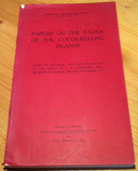 Gibson-Hill, CA ea - Cocos-Keeling Eilanden - Papers on the Fauna of the Cocos-Keeling Islands