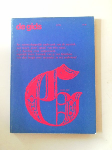 Benthem van den Bergh, G van; Bernlef, J. e.a. - De Gids Honderdzevenendertigste jaargang nr.1 1974