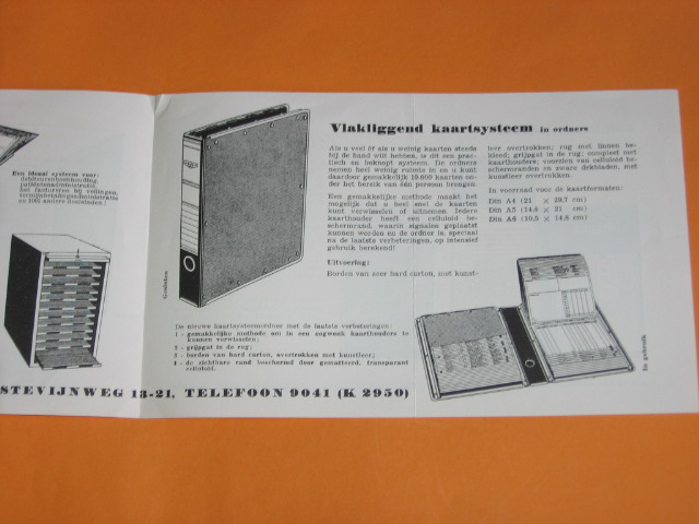 Folder - Vouwfolder kaartsysteem Ahrend-Globe, Hilversum
