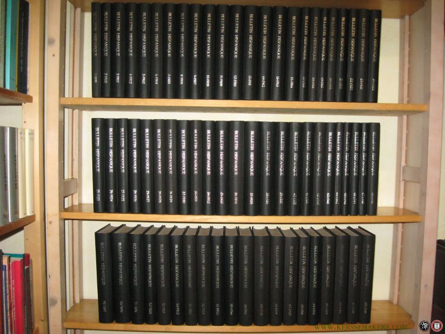 N/A - Bulletin Hispanique. Tomes 1-68, 1899-1966, en 68 volumes. Fondé en 1898-1899 par G. Cirot, E. Mérimée, A. Morel-Fatio, P. Paris, G. Radet.