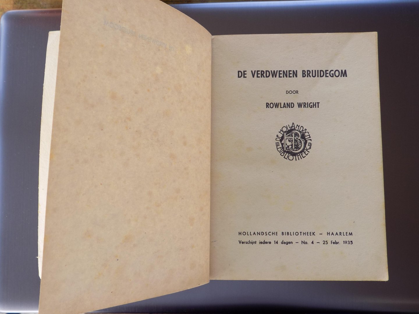 Wright,Rowland - DE VERDWENEN BRUIDEGOM.[Cover artist F.Funke].