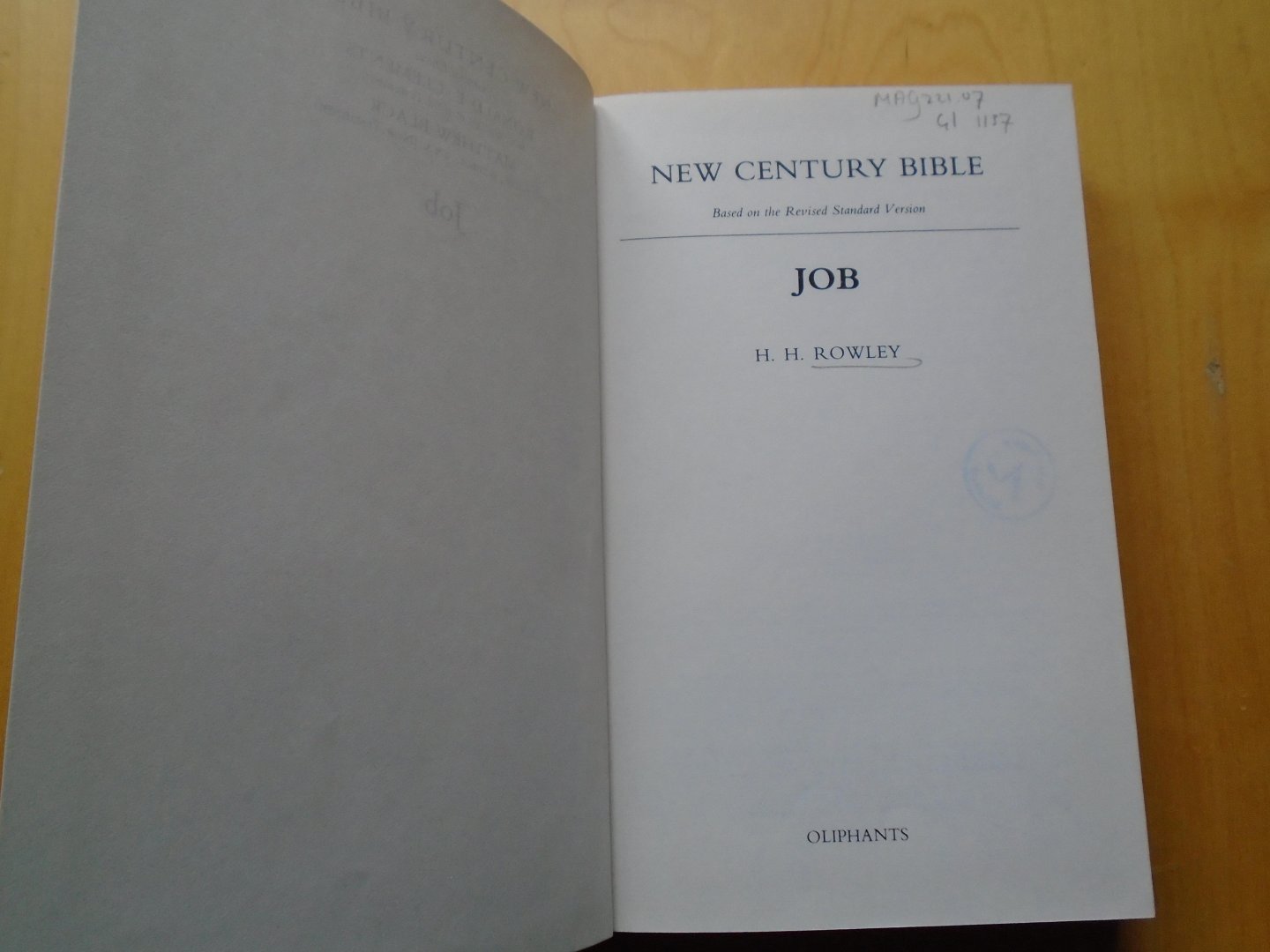 Rowley, H.H. - Job (New Century Bible)