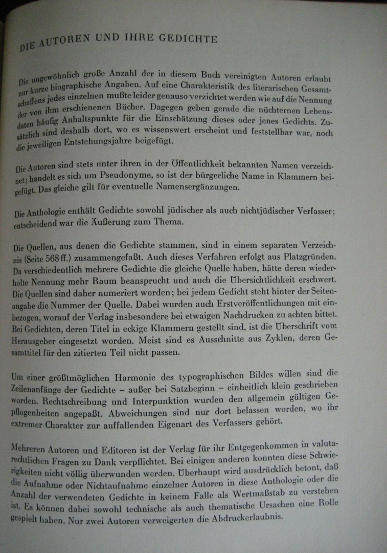  - Welch Wort in die Kälte gerufen. Die Judenverfolgung des Dritten Reiches im deutschen Gedichten