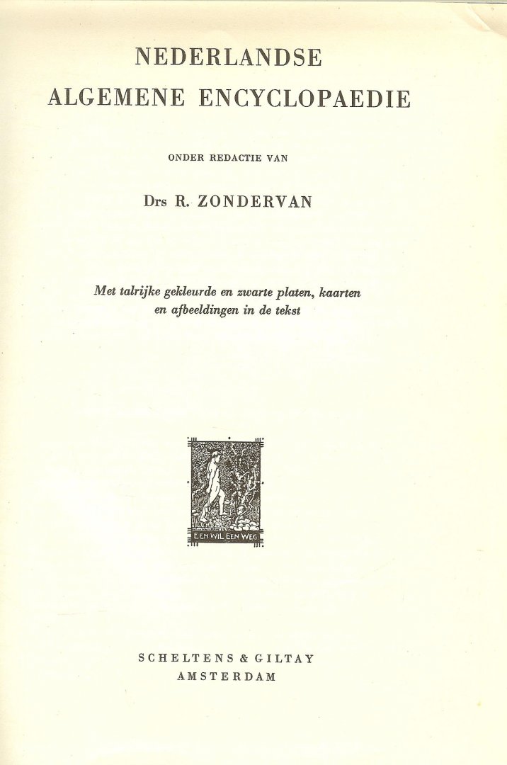 Zondervan Drs R - Nederlandse Algemene Encyclopaedie Deel I
