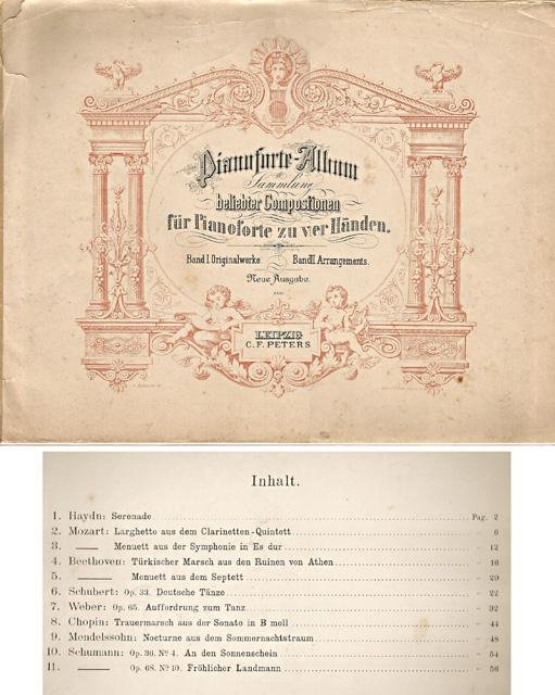 --- - Pianoforte-Album : Sammlung beliebter Compositionen für Pianoforte zu vier Händen. Band I: Originalwerke. Neue Ausgabe