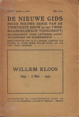 KLOOS (red.), Willem, e.a. - De Nieuwe Gids. Willem Kloos 1859 - 6 Mei - 1919.