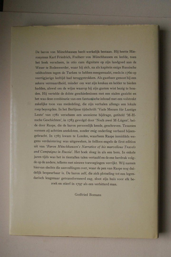 Raspe, R.E. - bellettrie: DE WONDERBAARLIJKE AVONTUREN VAN BARON VAN MUNCHHAUSEN  vertaald en ingeleid door GODFRIED BOMANS  Geillustreerd door GUSTAVE DORE