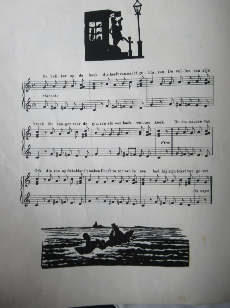 Putten, Melchior F. van - Naatje papegaatje. Liedjes op oude kinderrijmpjes met silhouetten van Nelly Bodenheim