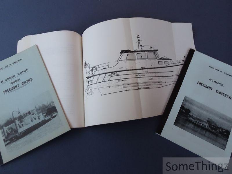 N/A. - Dienst voor de Scheepvaart. - De ijsbreker - sleepboot - duwboot President Delmer. /  Politieboot President van Caenegem. / Peilvaartuig President Verschave. [3 publicaties.]