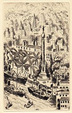 TOUSSAINT VAN BOELAERE, F.V. - Het Barceloneesche avontuur. (Met een titelvignet en zes etsen door Marcel Stobbaerts).
